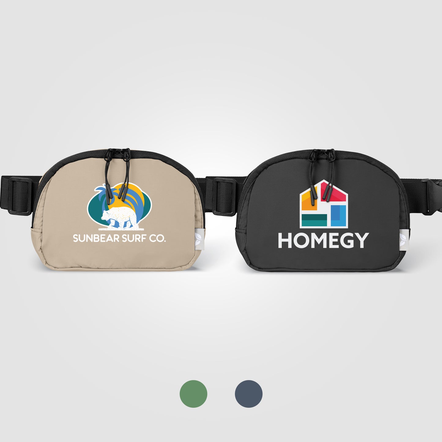 Taiga rPET Nylon Zippered Waist Bag