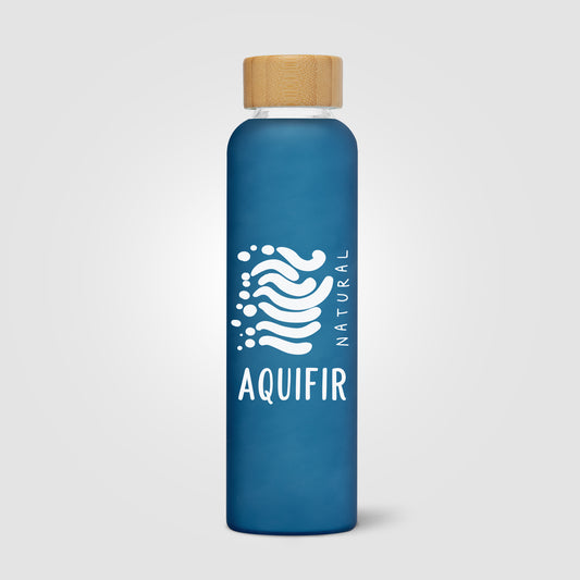 Glass Bottle with Bamboo Lid